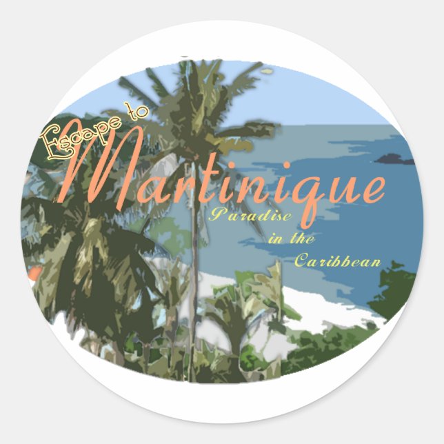 Sticker Rond Martinique (Devant)