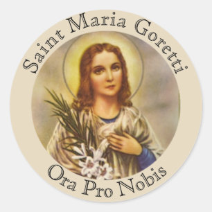 Sticker Rond Martyr vierge Saint-Maria Goretti