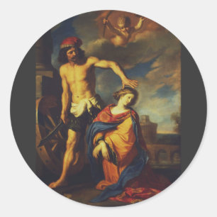 Sticker Rond Martyre de Sainte Catherine Collection de Beaux-Ar