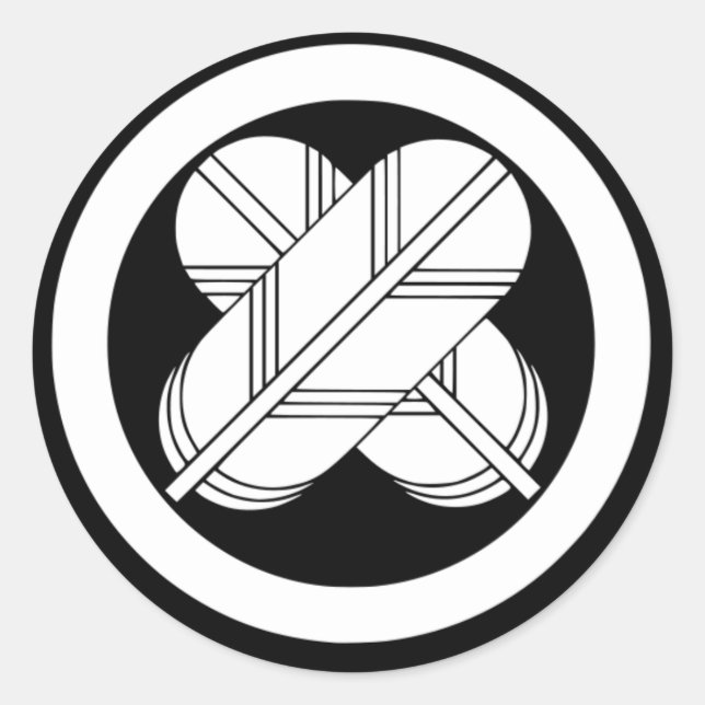 Sticker Rond Maru Chigai Takanoha Kamon (Devant)