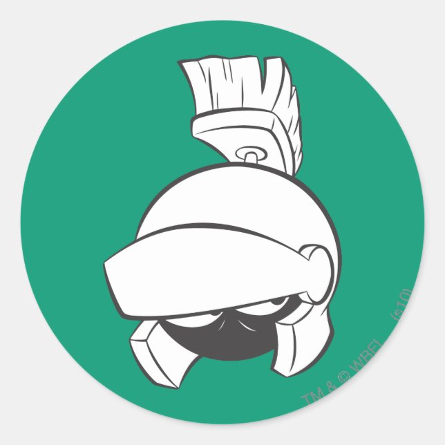 Sticker Rond MARVIN LE MARTIAN™ Expressif 4 (Devant)