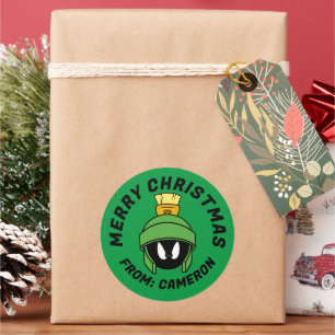 Sticker Rond MARVIN LE MARTIAN™ Mad   Joyeux Noël