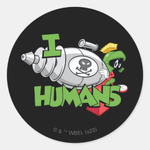 Sticker Rond MARVIN THE MARTIAN™ I Laser Humains
