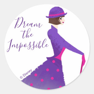 Sticker Rond Mary Poppins   Rêver l'impossible