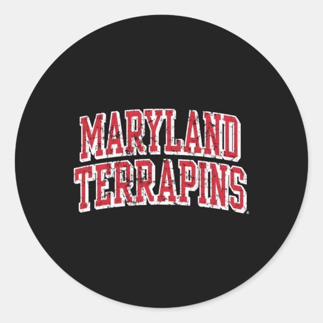 Sticker Rond Maryland Terra Blockbusted Distressed (Devant)