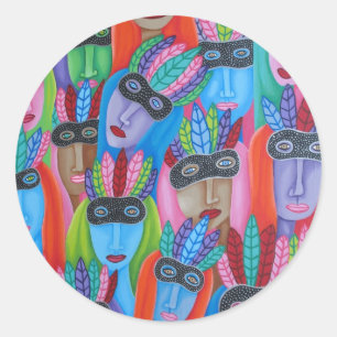 Sticker Rond Mascarade