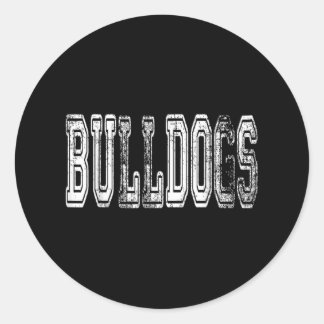 Sticker Rond Mascot Distressed Vintage School Sport N