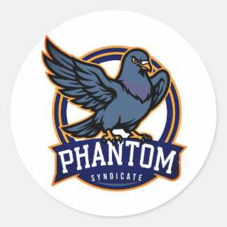 Sticker Rond Mascotte Pigeon Féroce de Phantom Syndicate | Cade
