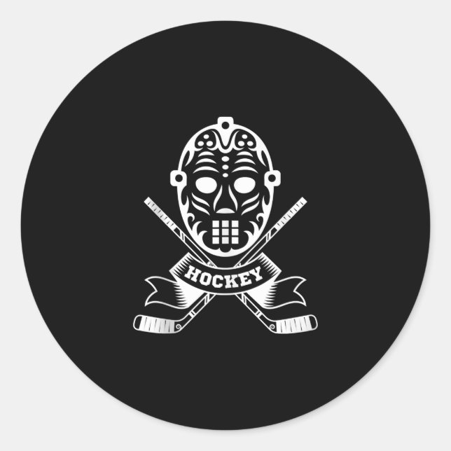 Sticker Rond Mask de Fun Hockey Poison Graphic (Devant)
