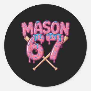 Sticker Rond Mason 67 Drôle de Glace qui Dégouline Bysebyll Mem