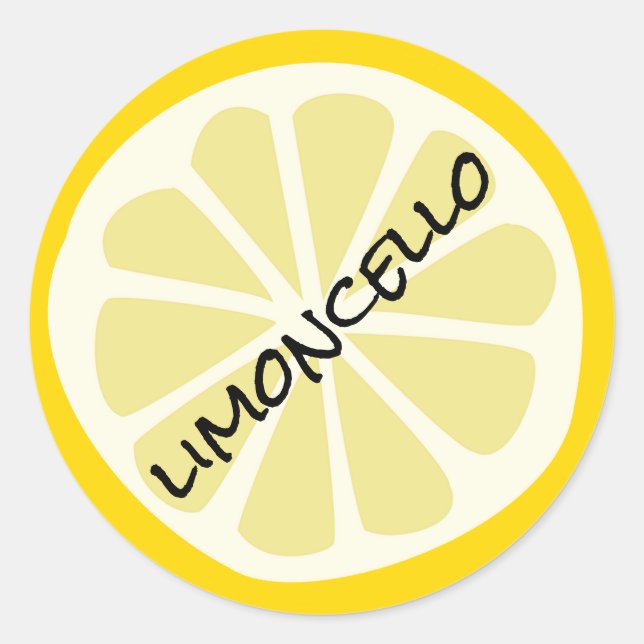 Sticker Rond Mason Jar de Limoncello fait maison (Devant)