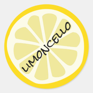 Sticker Rond Mason Jar de Limoncello fait maison