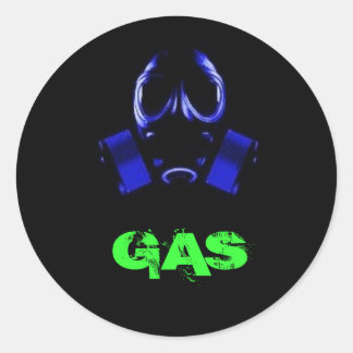 Sticker Rond masque à gaz, GAZ