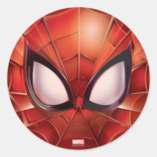 Sticker Rond Masque de fond de cercle Spider-Man
