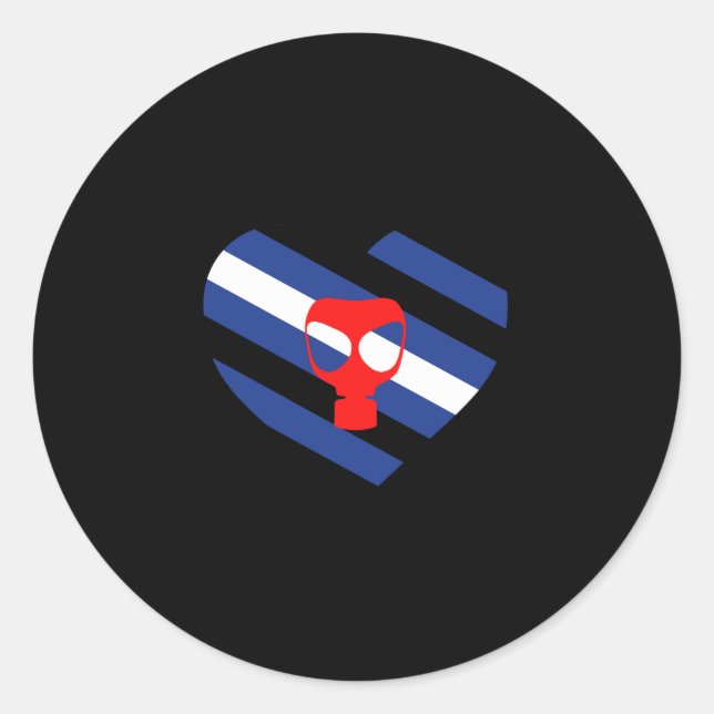 Sticker Rond Masque Fierté (Devant)