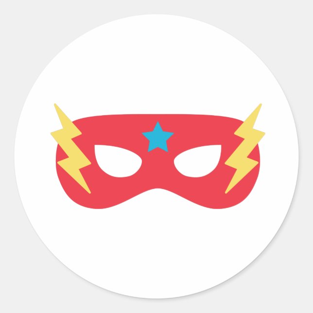 Sticker Rond Masque Superhero (Devant)
