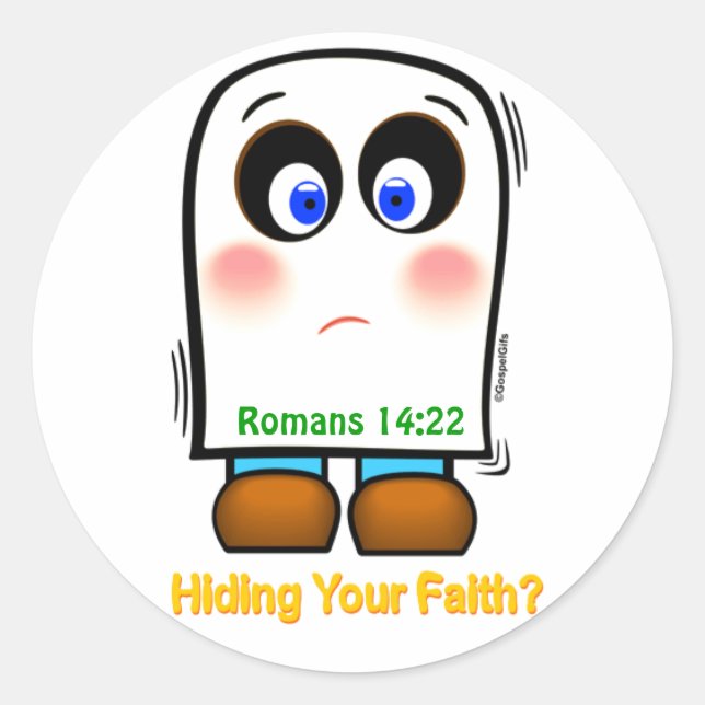 Sticker Rond Masquer Votre Foi ? (Devant)