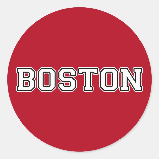Sticker Rond Massachusetts de Boston (Devant)