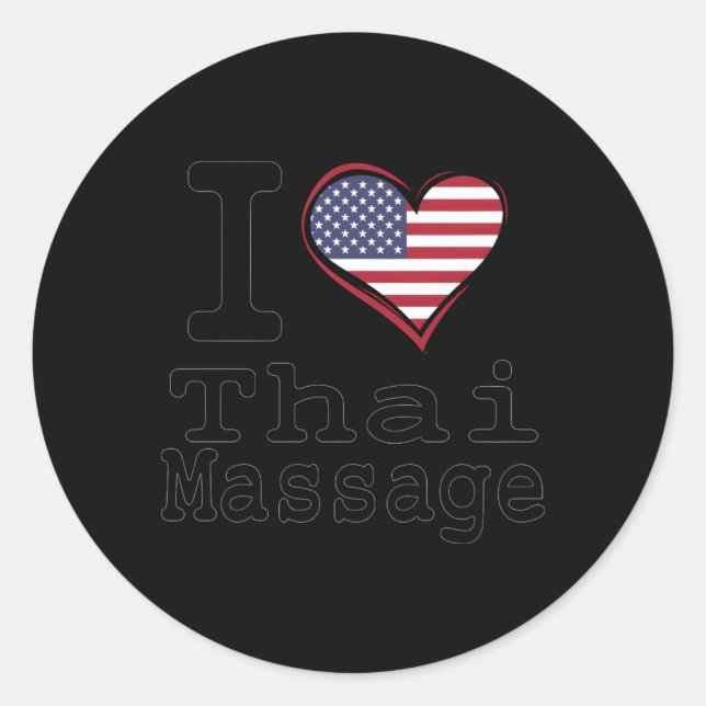 Sticker Rond Massage Thaï Yoga Thailandais Massage Spa Thailand (Devant)