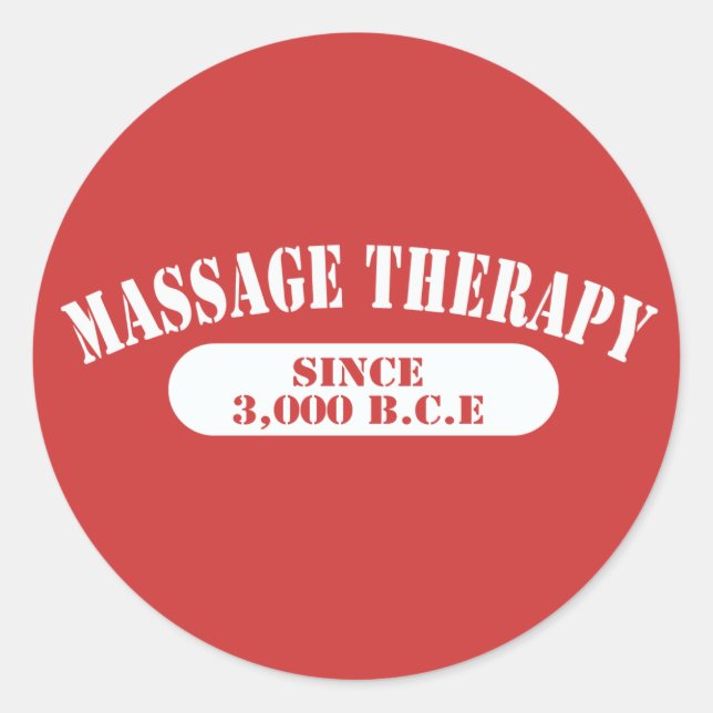 Sticker Rond Massage thérapeutique depuis 3,000 B.C.E. (Devant)