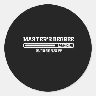 Sticker Rond Master'S Degree Chargement Veuillez Attendre La Ba