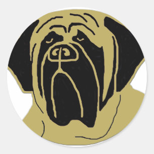 Sticker Rond Mastiff anglais