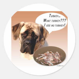 Sticker Rond Mastiff (fawn) Turquie