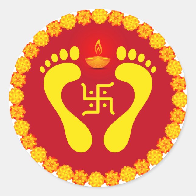 Sticker Rond Mata Lakshmi pieds (Devant)