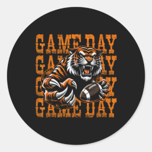 Sticker Rond Match de football des Tigres Jour de jeu vintage e
