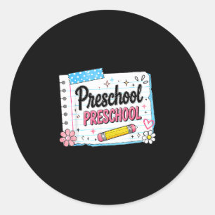 Sticker Rond Maternelle rentrée scolaire pour filles maternelle