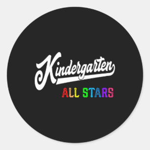 Sticker Rond Maternelle Toutes Les Étoiles Équipe Enseignante R