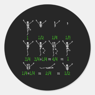 Sticker Rond Math Enseignant équation Squelette Étudiants en ma