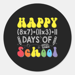 Sticker Rond Math Formula 100 Jours D'École Drôle Enseignant Ma