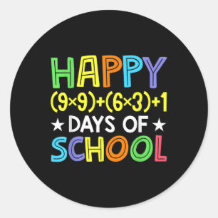Sticker Rond Math Formula 100 Jours D'École Drôle Enseignant Ma