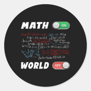 Sticker Rond Math Geeks Pi Day Math sur le monde entier