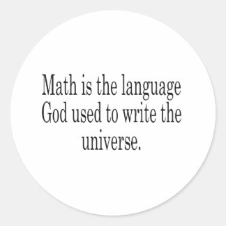 Sticker Rond Math - La Langue de Dieu
