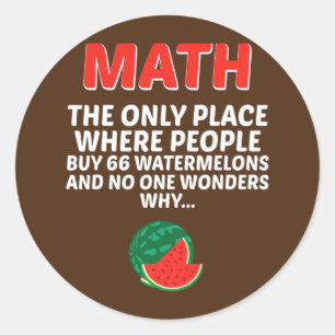 Sticker Rond Math Le Seul Endroit Où Les Gens Achètent 66