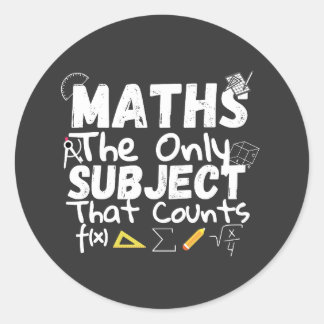 Sticker Rond Math Le Seul Sujet Qui Compte Le Magnet T-Shirt