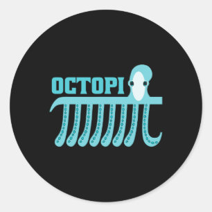 Sticker Rond Math octopus