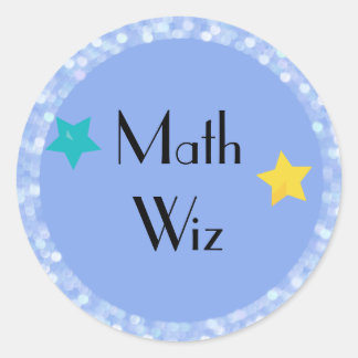 Sticker Rond Math Wiz avec étoiles
