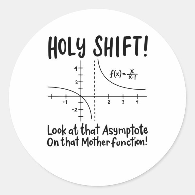 Sticker Rond Mathématiques (Devant)