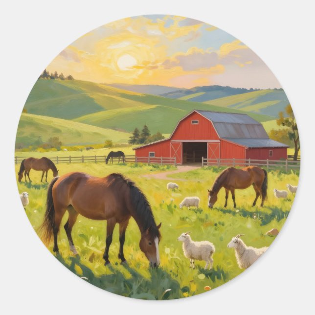 Sticker Rond Matinée Meadowlight -  (Devant)