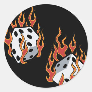 Sticker Rond Matrices flamboyantes