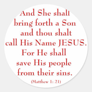 Sticker Rond Matthieu 1:21