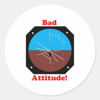 Sticker Rond Mauvaise attitude