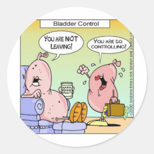 Sticker Rond Mauvaises relations avec la vessie Drôle cadeaux &