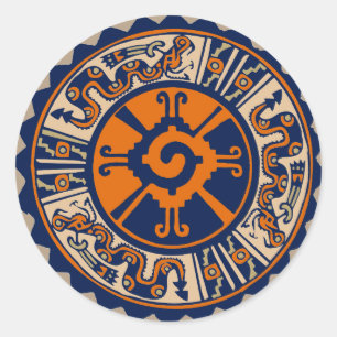Sticker Rond Maya Hunab Ku