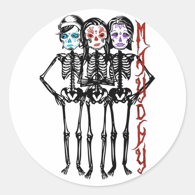 Sticker Rond mayday : couleur touchée 2 (Devant)