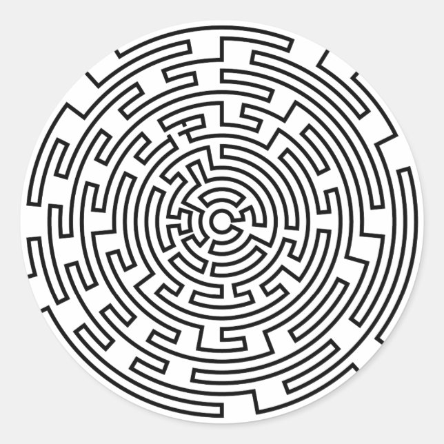 Sticker Rond Maze rond (Devant)