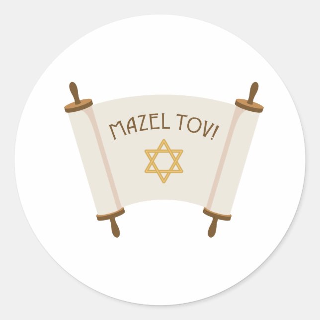 Sticker Rond Mazel Tov (Devant)
